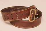 Leder-Jagdgürtel mit Messingschnalle, extra breit