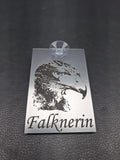 Autoschild Falkner / Falknerin mit Greifvogel-Motiv